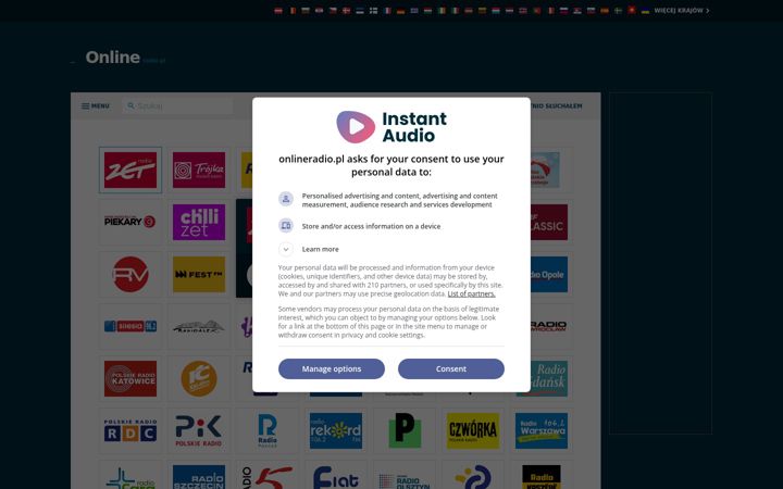 Screenshot of onlineradio.pl