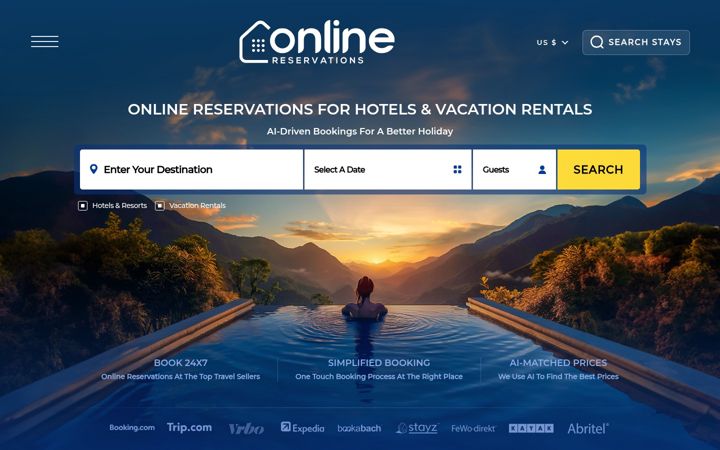 Screenshot of onlinereservations.ai