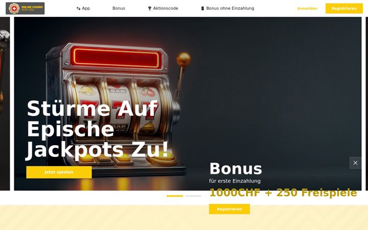 Screenshot of onlineschweizcasino.net