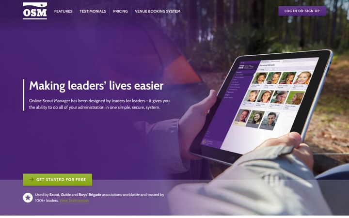 Screenshot of onlinescoutmanager.co.uk