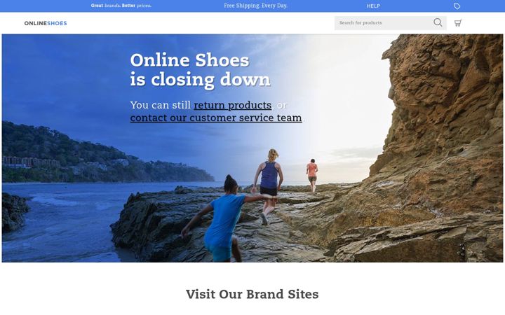 Screenshot of onlineshoes.com