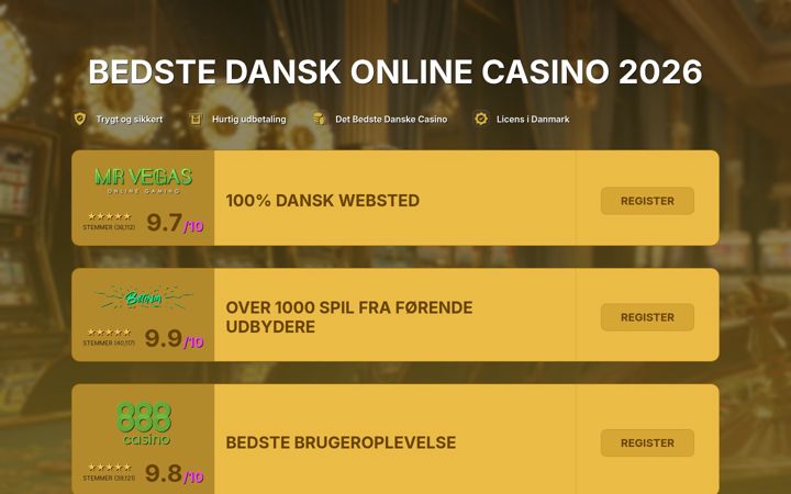 Kuvakaappaus sivustosta onlinespildansk.com