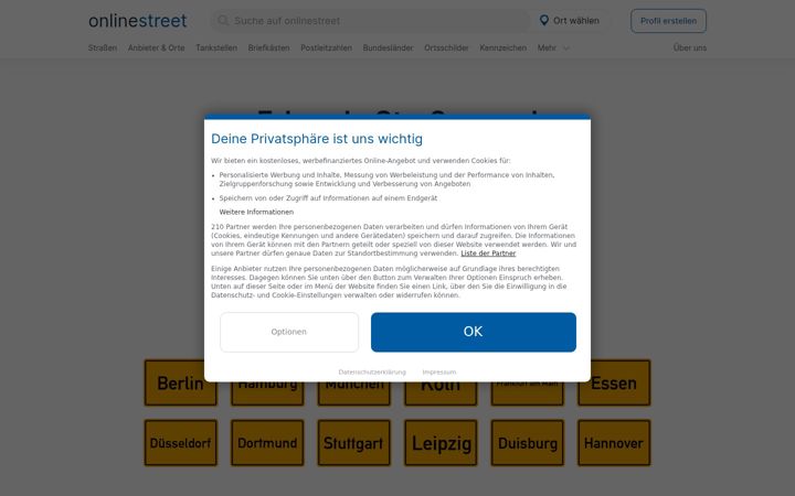 Screenshot of onlinestreet.de
