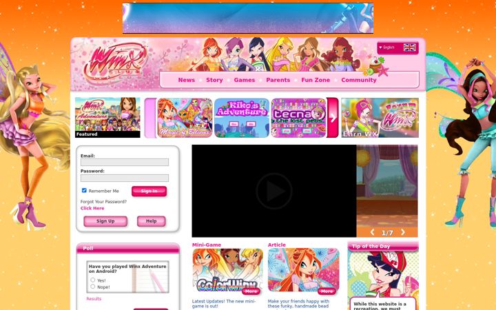 Screenshot of onlinewinxclub.com