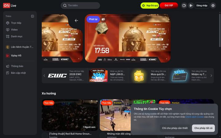 Screenshot of onlive.vn
