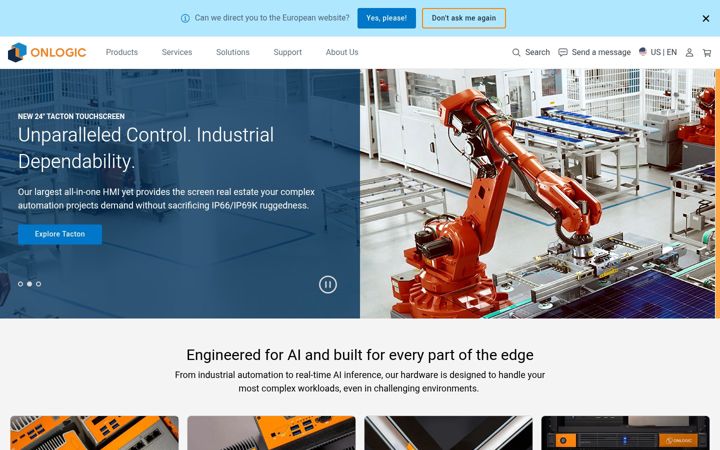 Screenshot of onlogic.com