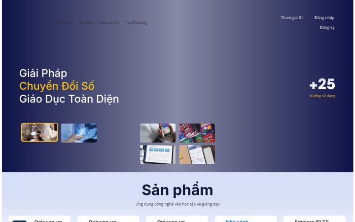 Capture d'écran de onluyen.vn