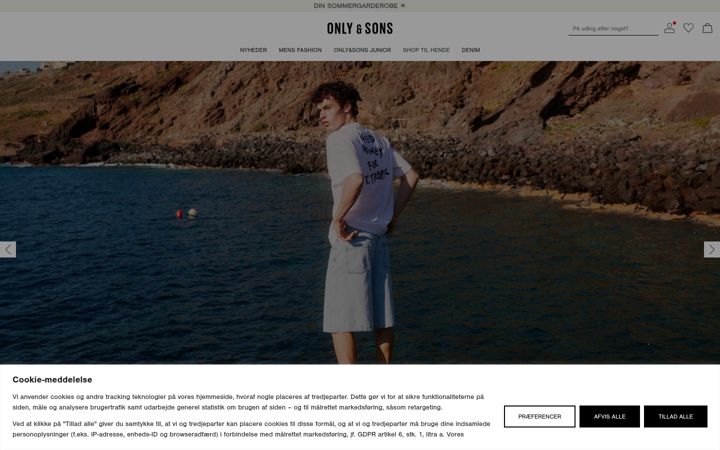 Screenshot of onlyandsons.com