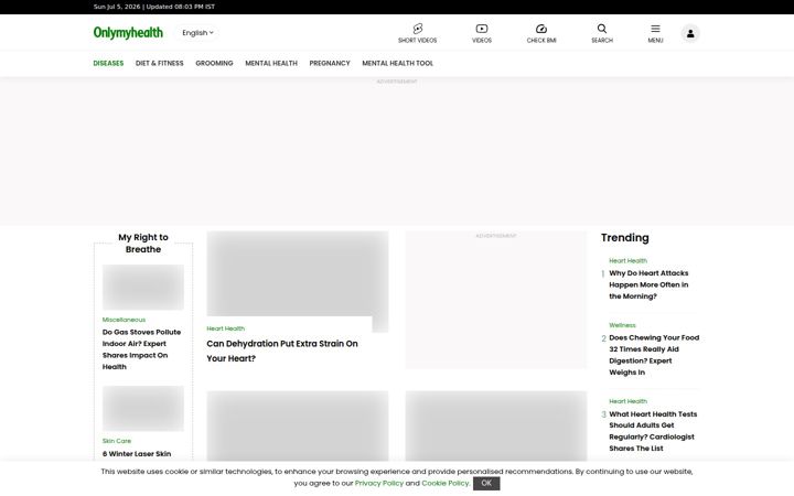 Screenshot of onlymyhealth.com
