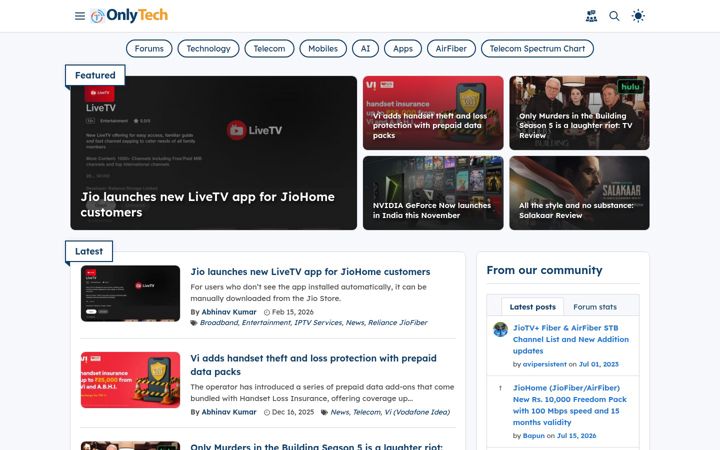 Screenshot of onlytech.com