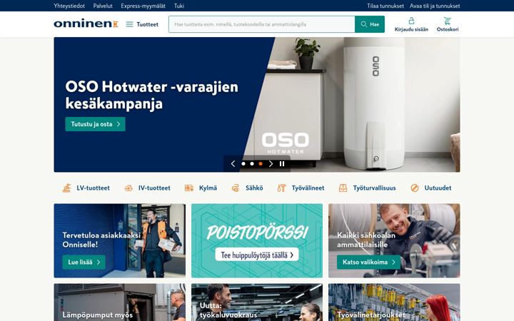 Screenshot of onninen.fi