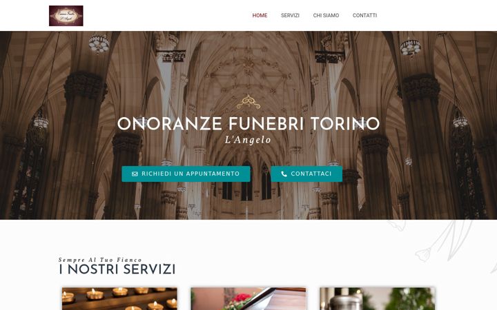 Screenshot of onoranzeangelo.it