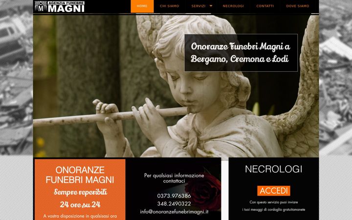 Екранна снимка на onoranzefunebrimagni.it