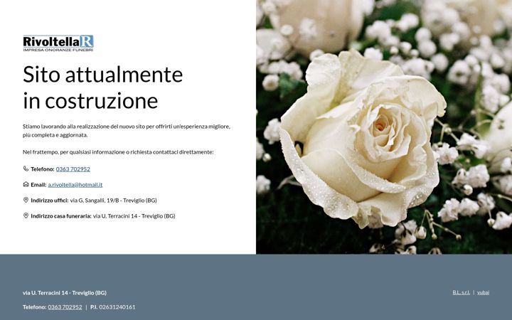 Screenshot of onoranzefunebririvoltella.it