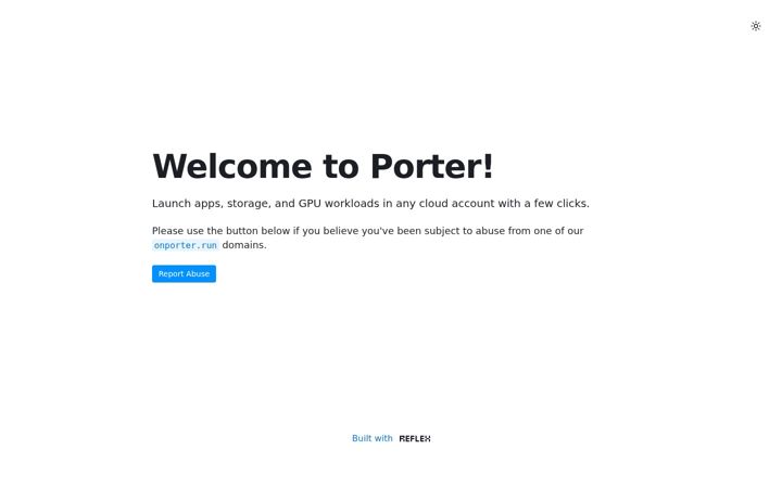 Screenshot of onporter.run
