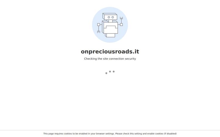 Kuvakaappaus sivustosta onpreciousroads.it