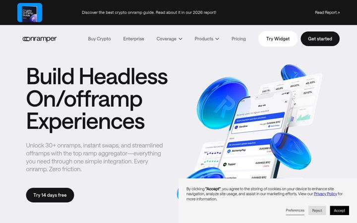 Screenshot of onramper.com