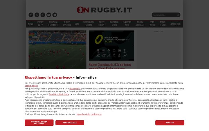 Screenshot of onrugby.it
