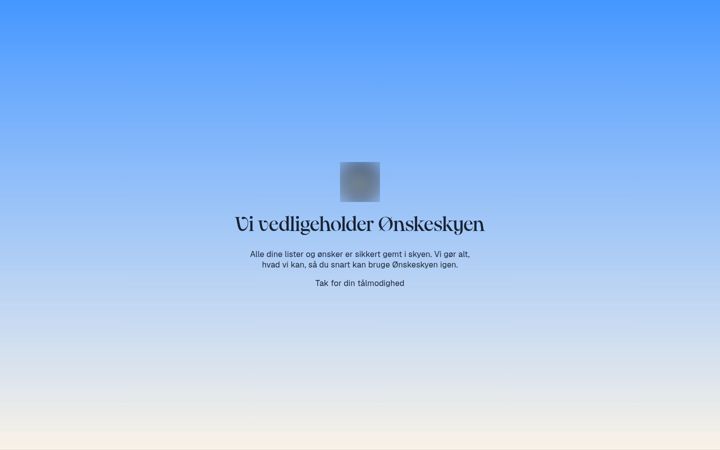 Screenshot of onskeskyen.dk