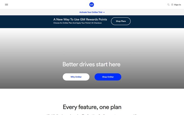 Ekrānuzņēmums no onstar.com