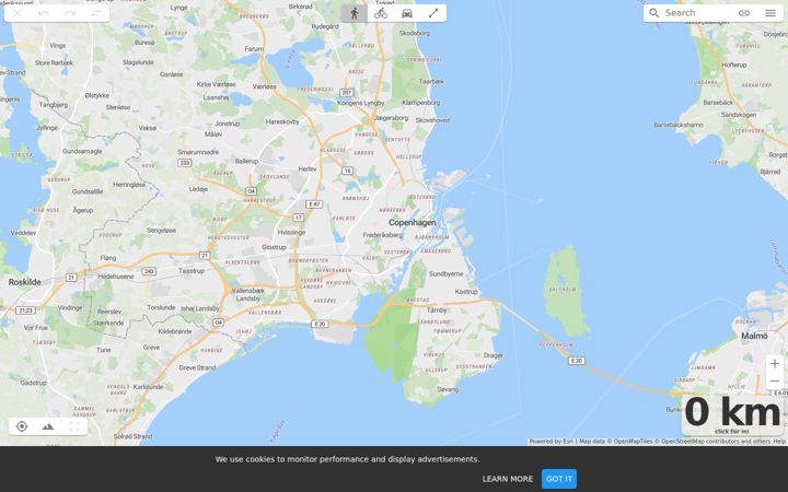 Screenshot of onthegomap.com