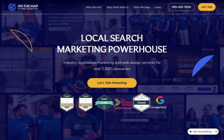 Képernyőkép: onthemapmarketing.com