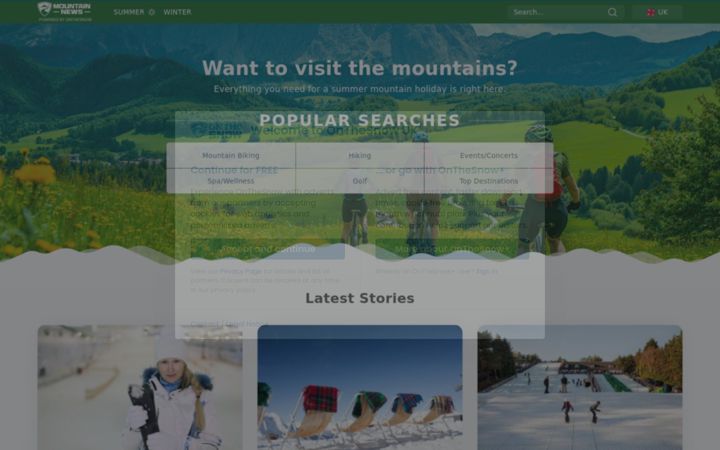 Screenshot of onthesnow.co.uk