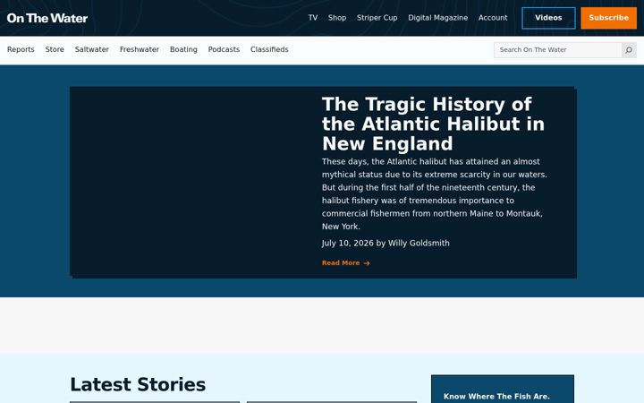 Screenshot ta' onthewater.com