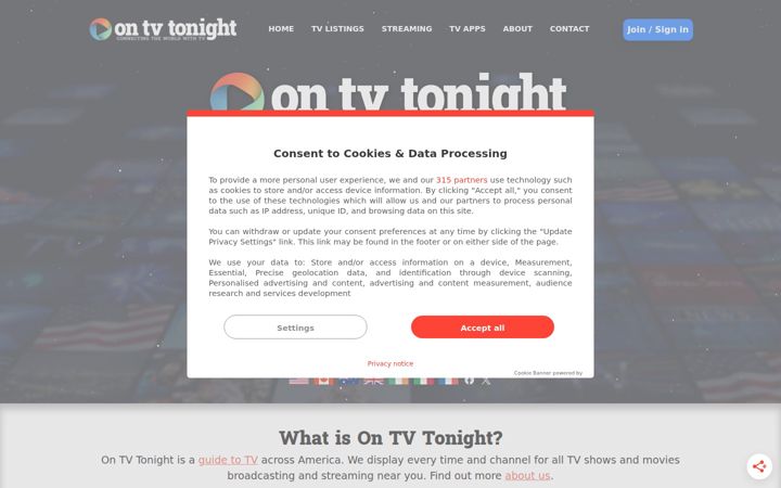 Zrzut ekranu ontvtonight.com