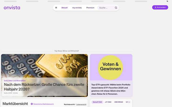 Screenshot of onvista.com