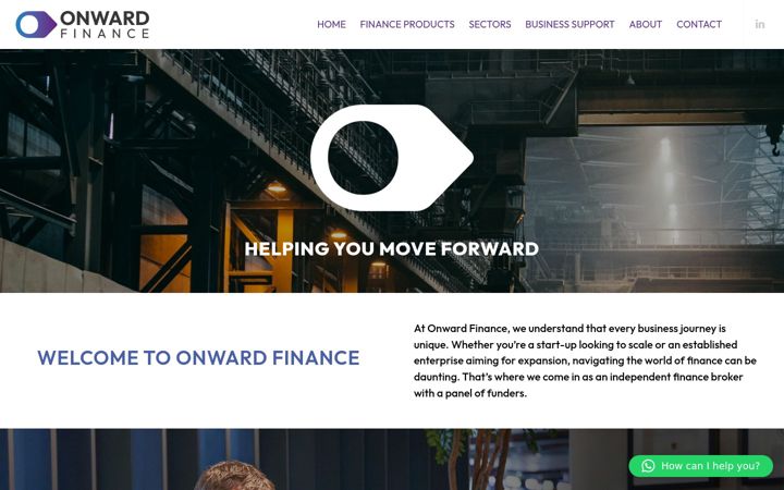 Captura de pantalla de onwardfinance.co.uk