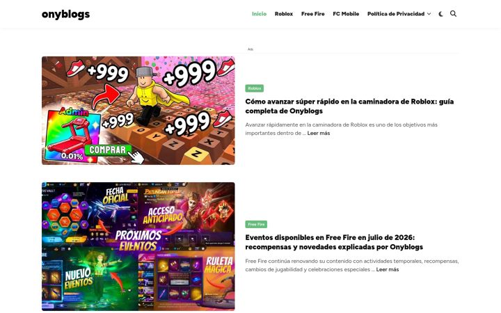 Screenshot of onyblogs.com