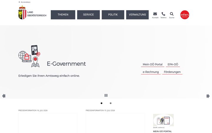 Screenshot of ooe.gv.at