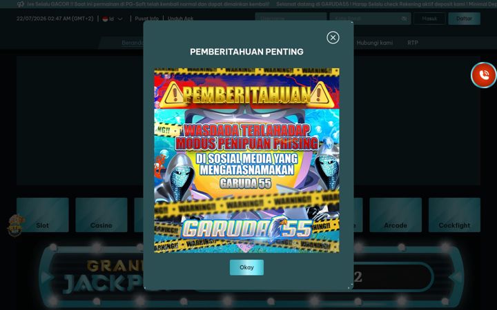 Screenshot di oogaruda55.com