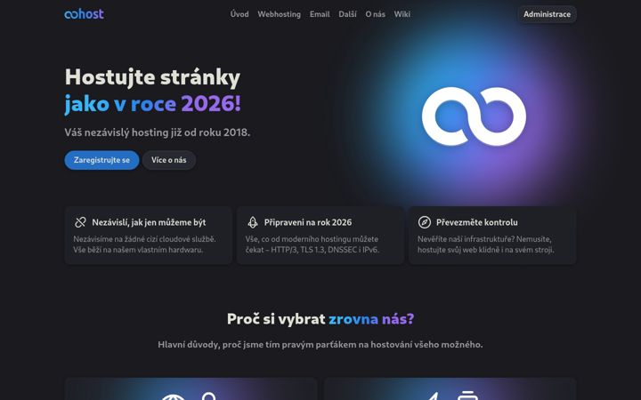 Screenshot of oohost.cz