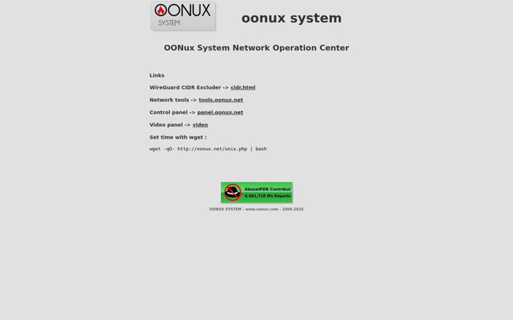 Ekrānuzņēmums no oonux.net