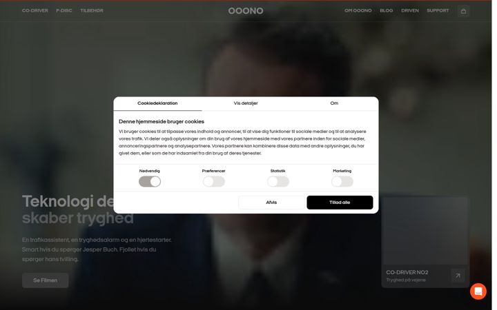 Screenshot von ooono.dk