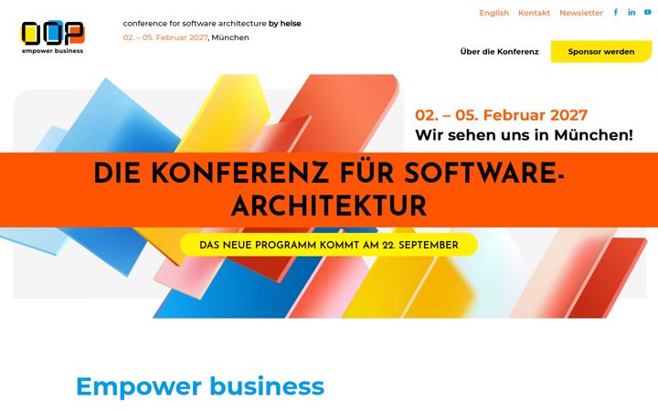 Screenshot ta' oop-konferenz.de