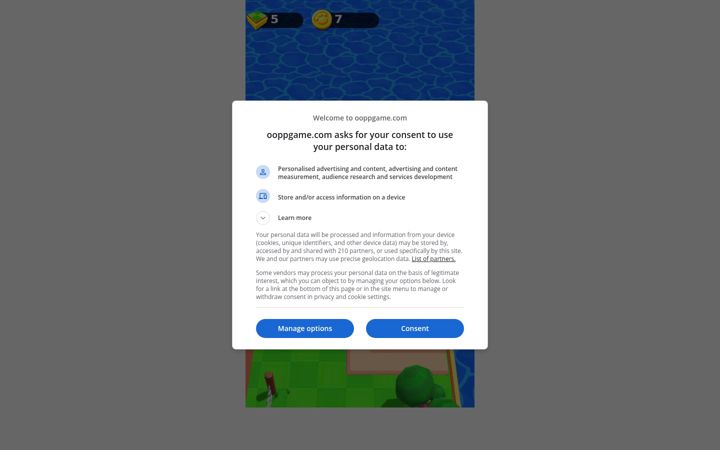 Screenshot of ooppgame.com