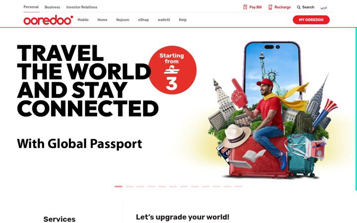 Screenshot of ooredoo.om