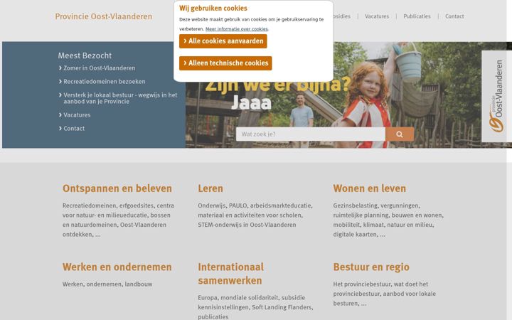 Screenshot of oost-vlaanderen.be