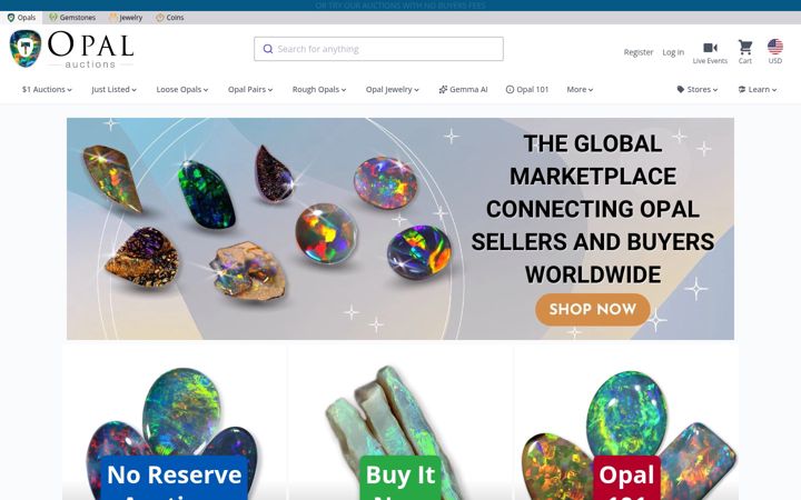 Zrzut ekranu opalauctions.com