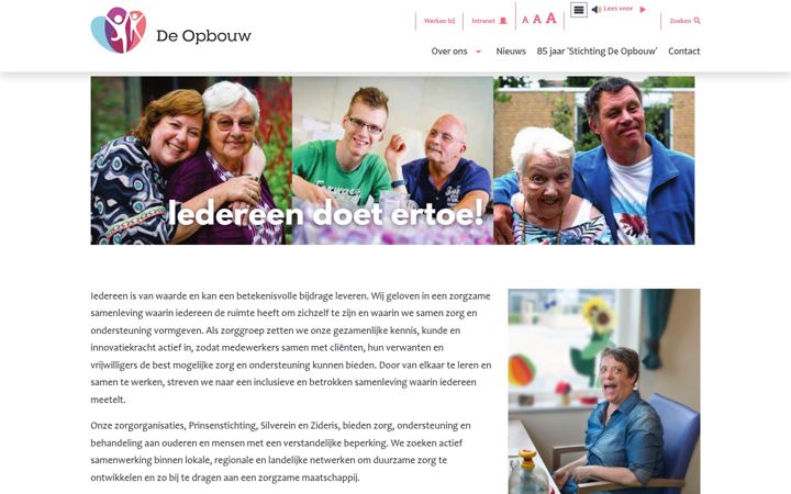 Screenshot van opbouw.nl