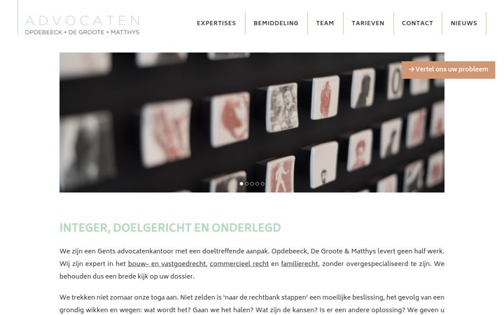Skærmbillede af opdebeeckadvocaten.be