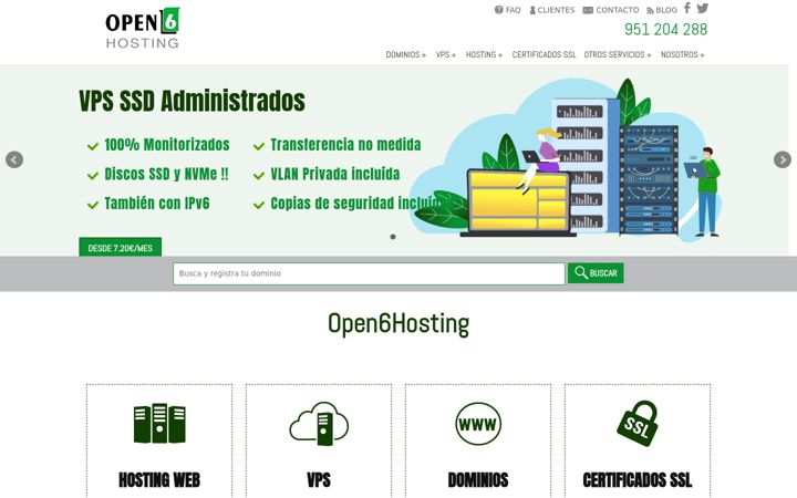 Screenshot of open6hosting.com