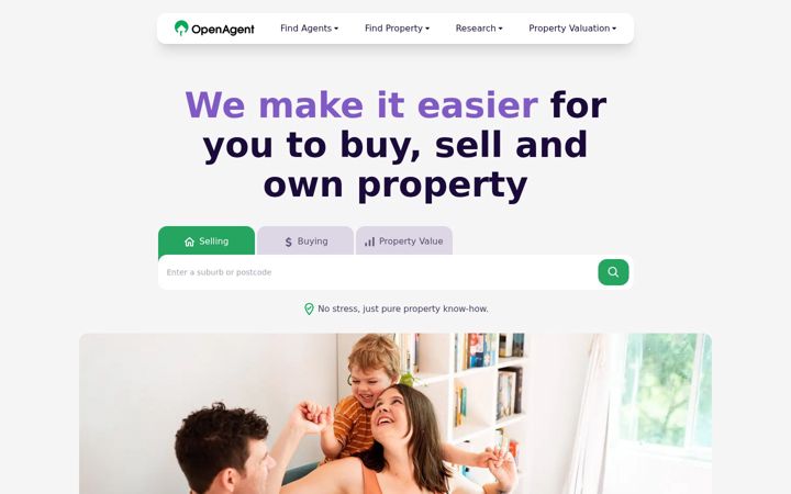 Screenshot of openagent.com.au