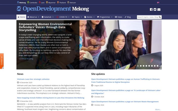 Screenshot of opendevelopmentmekong.net