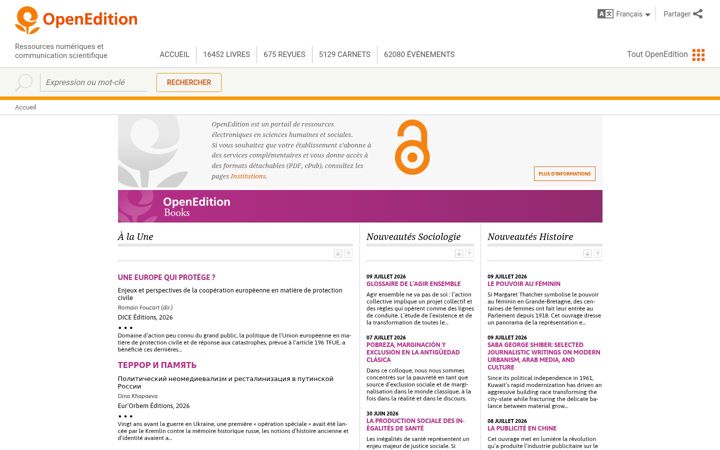 Snímek obrazovky openedition.org