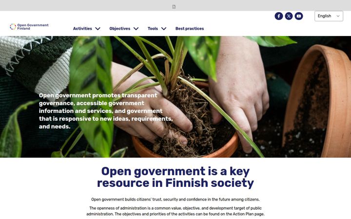 Skjermbilde av opengov.fi