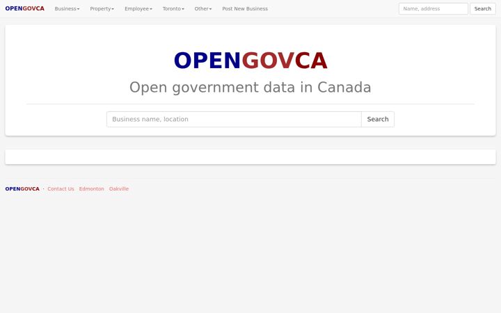 Screenshot of opengovca.com